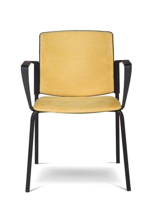 כסא אורח לוגו ידיות