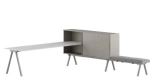 עמדת עבודה עם כוננית משולבת ספסל  WORKSTATION 2027