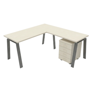 שולחן עבודה פיליפ כולל שלוחה עם 5 מגירות